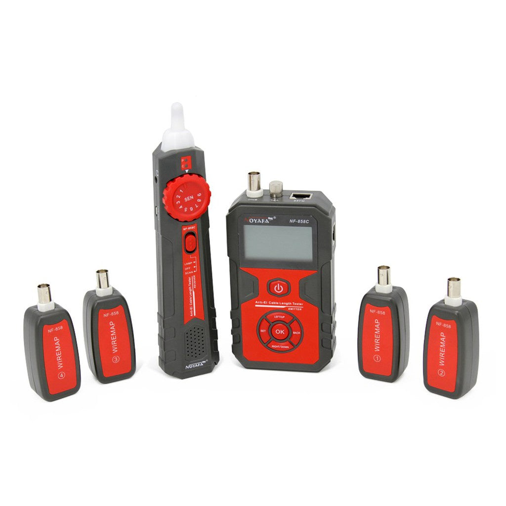 NOYAFA NF-858C Wire Tracker LCD Cable Tester RJ11 RJ45 BNC VFL Mic USB Lan Tester Network Cable Tester Tracer Detector Wiring