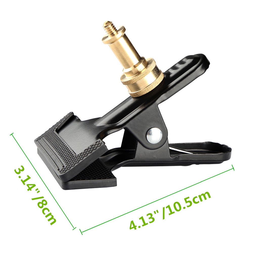 Pxel AA-CT4 Heavy Duty Metal 1/4" Camera Clip Clamp Flash Reflector Holder Mount for Studio Backdrop Camera