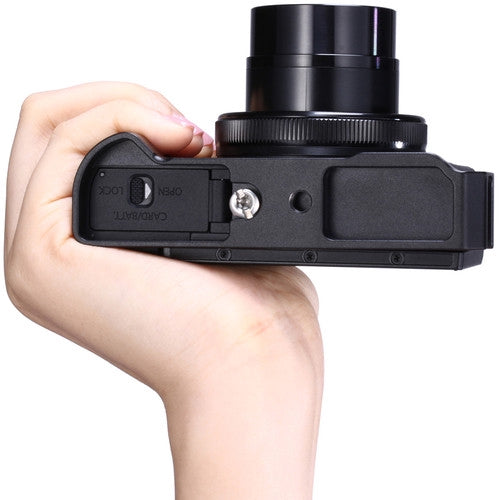 UURig by Ulanzi R016 Microphone L-Plate for Canon G7X Mark III Comfortable Aluminum L-Bracket with Cold Shoe for Microphone LED Light