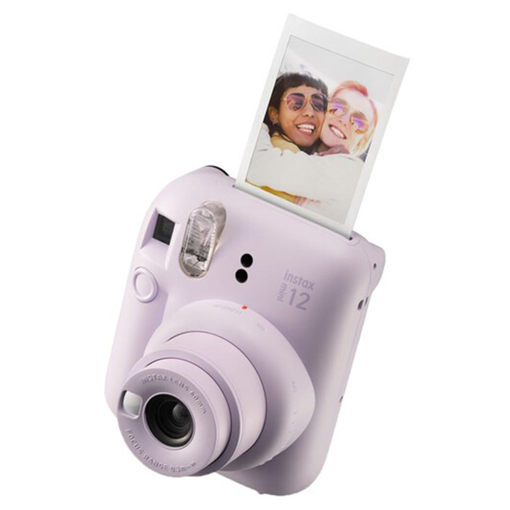 FUJIFILM Instax mini 12 Instant Film Camera with Automatic Exposure, Close-Up Mode, and Selfie Mirror - Available in Blossom Pink, Pastel Blue, Lilac Purple, Clay White, and Mint Green