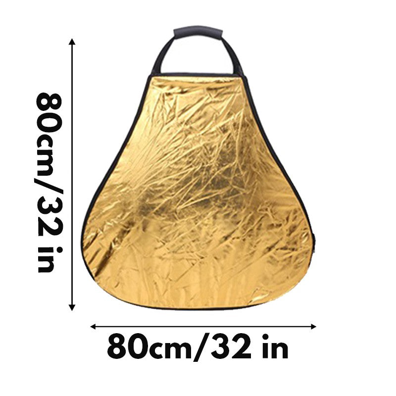 Pxel RF-80T 80x80cm / 32x32 inch Triangle Reflector Diffuser Set with Handle