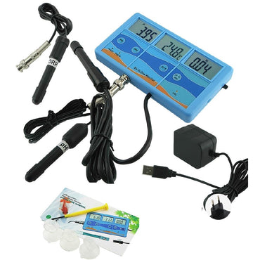 Eagletech PHT-027 Pro 7 in 1 Rechargeable Multifunction LCD Digital Meter Water Quality Tester ORP (mV), PH, CF, EC, TDS (ppm), degree F, degree C Meter Tester Thermometer