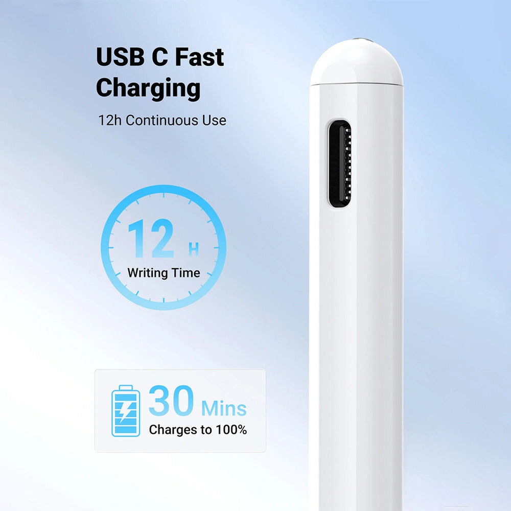 UGREEN LP452S Smart Stylus Pen for iPad with Palm Rejection, Tilt Sensitivity, USB-C, Bluetooth 5.0