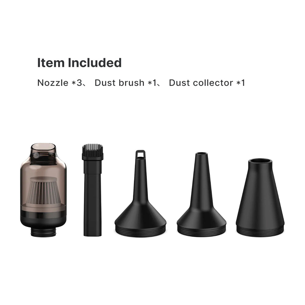 Ulanzi Electric Air Duster Cleaner Accessory Kit with Dust Brush and Collector, 6mm / 8mm / 16mm Nozzle for Cleaning Camera, Keyboard and Other Gadgets Accessories - C073GBR1