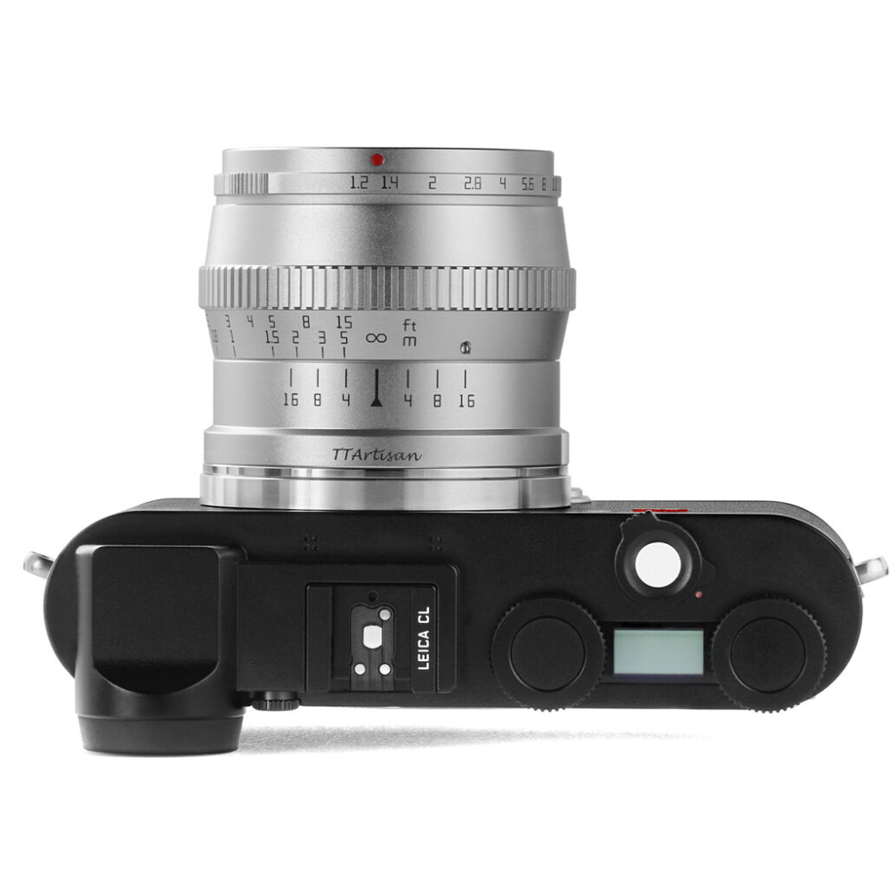 TTArtisan 50mm F/1.2 APS-C Format Leica L Mount Portrait Prime Lens Large Aperture Sonr Optical Design Full Metal Body, MF Manual Focus, 19.2" Focus Distance, Clicked Aperture Ring for Smooth Bokeh & Low Light Photography | Black, Silver
