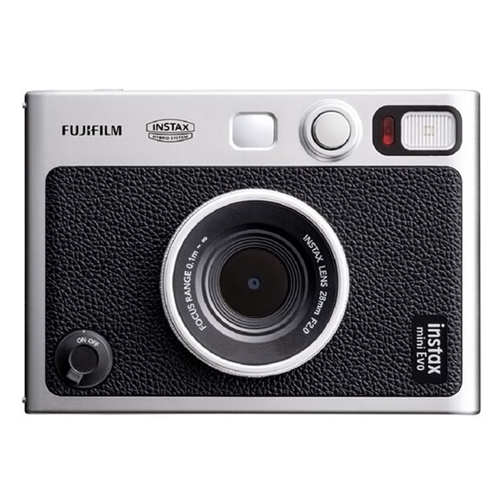 FUJIFILM Instax Mini Evo Hybrid Instant Film Camera with Built-In Mini Instant Film Direct Printer, Save Printed Images, 10 Lens Effects & 10 Film Effects, Bluetooth 4.2 - Black, Brown