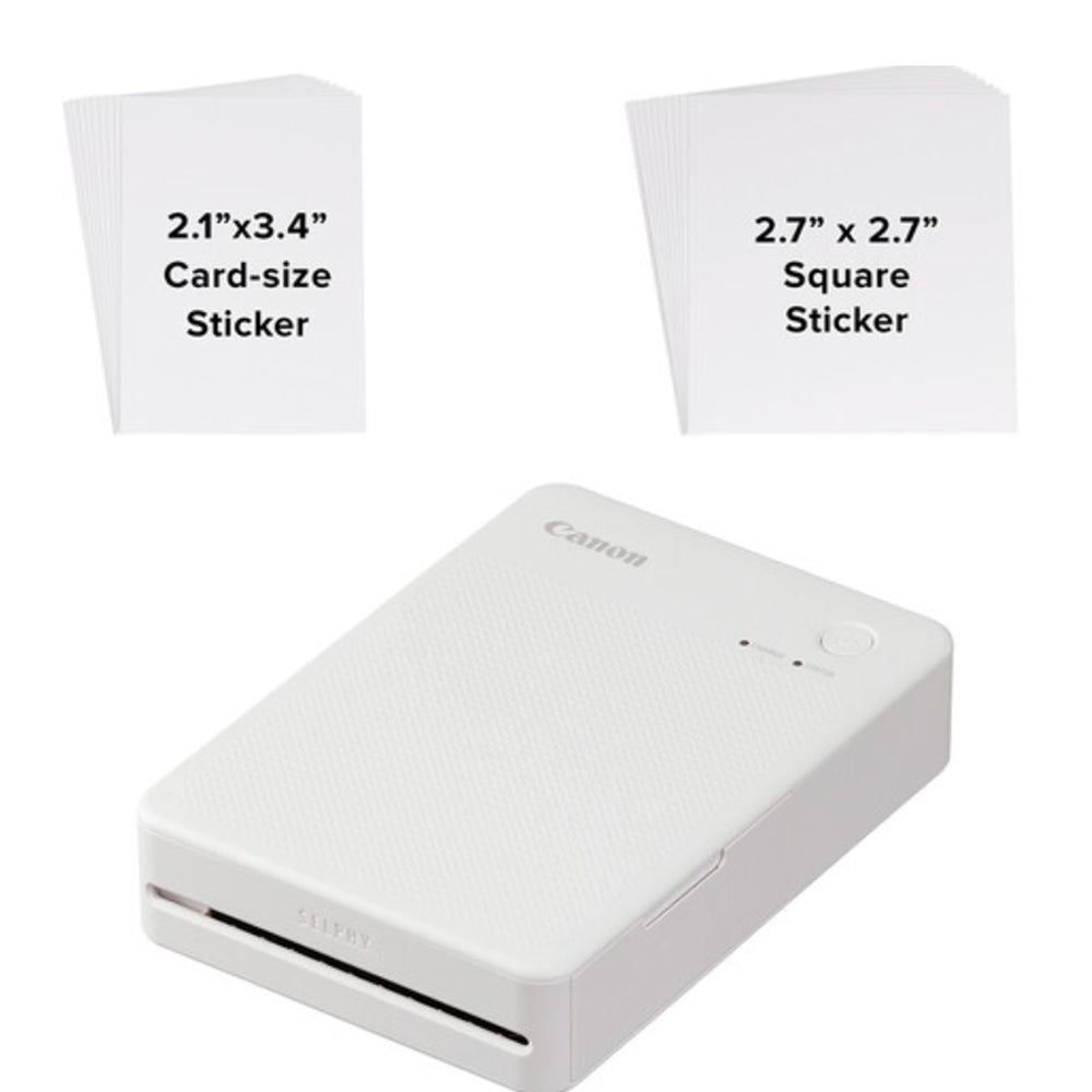 Canon SELPHY QX20 Compact Portable Photo Printer with Bordered / Borderless 2.1 x 3.4 Inches Card Size Print, Dye Sublimation Thermal Transfer Technology & 287 DPI Resolution | Gray White