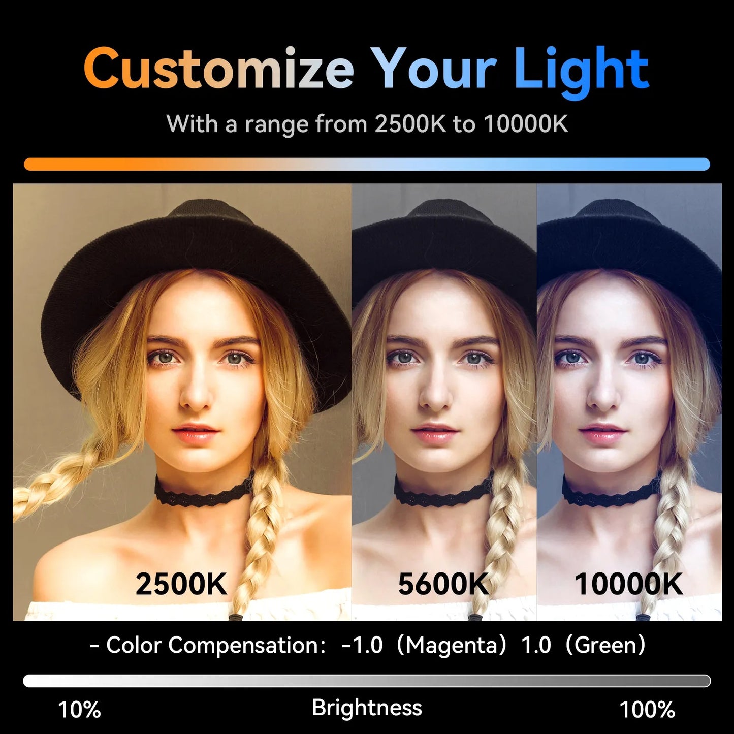 Ulanzi VL360 38W RGB CCT 2500K - 10000K CRI 94+ LED Portable Handheld Light Wand Stick with Detachable Barn Doors, 3400mAh Built-In Rechargeable Battery, and 20 Customizable FX Effects for Professiol Camera Photography and Videography