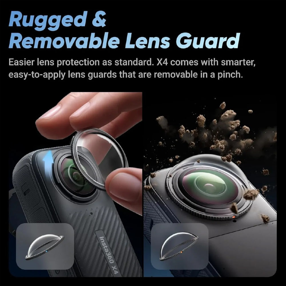 Insta360 X5 | X4 8K UHD 360° Action Camera with 72MP Photos, Active HDR, Dual Sensors, FlowState Image Stabilization, AI-Powered Reframing Tool, Horizon Lock & Invisible Selfie Stick Effect for Content Creation and Videographers