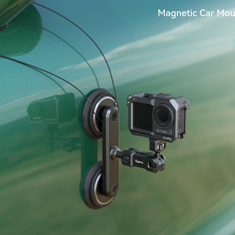 SmallRig Magic Arm with Magnetic Suction Cup & Action Camera Mount Adapter for GoPro, Insta360, DJI Action & 1/4" Thread for Sony, Canon, Nikon, Lumix, FUJIFILM Compact Digital Cameras | 4466