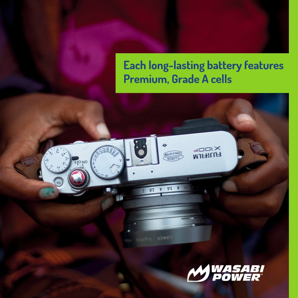 Wasabi Power NP-W126 NPW126 7.2V 1400mAh Battery for Fujifilm HS30EXR, X-A1 X-A5 X-A10, X-E1 X-E2 X-E2s X-E4, X-H1, X-M1, X-Pro1 X-Pro2 X-Pro3, X100F X100V Mirrorless Camera