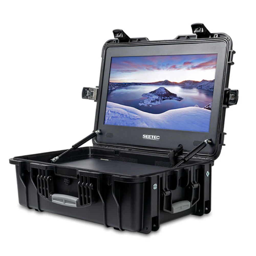 FEELWORLD SEETEC WPC 21.5" / 15.6" IPS 1000nits 4K HDMI SDI Carry-On Director Broadcast Monitor with Portable Waterproof Protective Case & Dual V-Mount Battery Plates