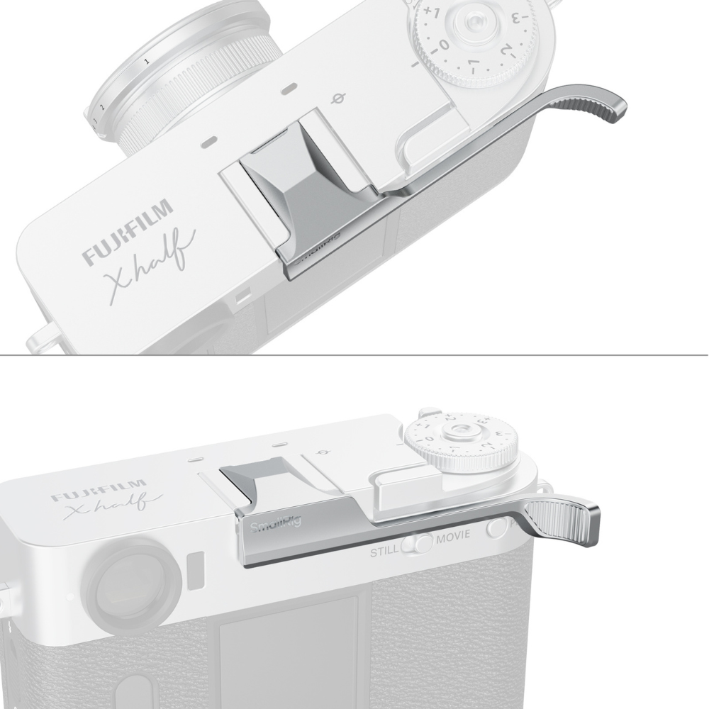 SmallRig Aluminum Camera Thumb Grip for FUJIFILM X half Accessory Attachment Camera Accessories | Silver, Charcoal Silver | 5333 | 5221