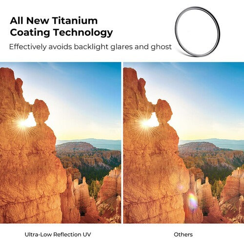 K&F Concept Nano-X Series Ultra Low Reflection Premium Optical Camera Lens UV Filter Water and Dust Proof UHD MRC 28-Layer Nano-Coated for Photography | 95mm