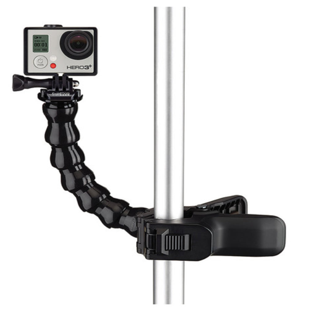 GoPro Jaws QR Quick Release Adjustable Neck and Clamp Mount with 0.25" to 2" in Diameter for HERO 12 / 11 / 11 Mini / 10 / 9 / 8 Black Action Cameras | ACMPM-001