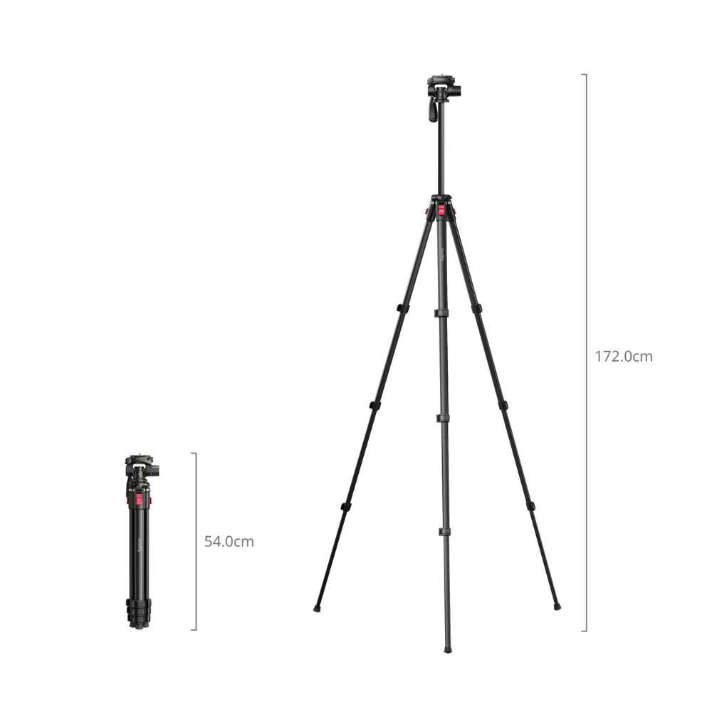 SmallRig Video Tripod with Fluid Head for Mirrorless Cameras Smartphones and Action Cameras | 5474
