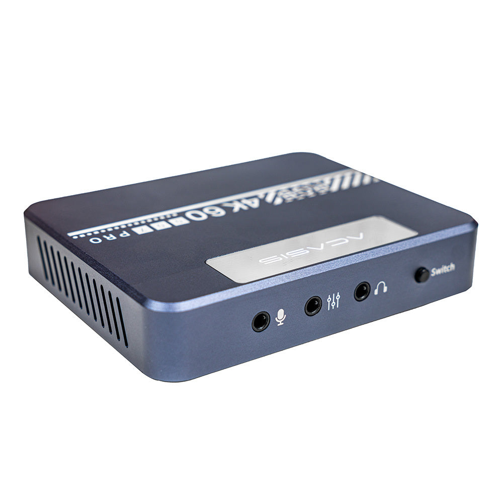 ACASIS VC007PRO HDMI Video Capture Card with 4K 60Hz Ultra HD HDR, Switch Button for RGB Lights with Active Cooling Fan, Supports Audio Microphone, Headset for Streaming, Live Broadcasting, Recording, PC, Gaming, Android USB 3.0 Type C