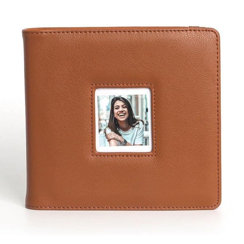 Pikxi 288 Pockets Large Capacity PU Leather Photo Album for Polaroid Go Instant FIlm Camera with Garter Strap Closure and Front Film Cover - Available in White , Brown, Black Color Options | JG Superstore