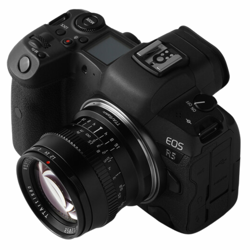 TTArtisan 50mm F/1.2 APS-C Format Canon RF Mount Portrait Prime Lens Large Aperture Sonr Optical Design Full Metal Body, MF Manual Focus, 19.2" Focus Distance, Clicked Aperture Ring for Smooth Bokeh & Low Light Photography | Black