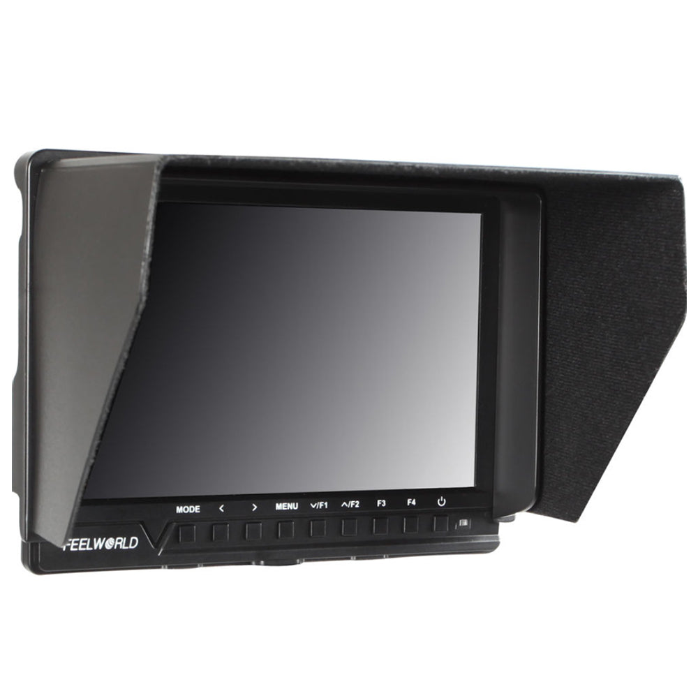 FEELWORLD FW760 7"" IPS On Camera Field LCD Video Monitor with 4K HDMI UHD SD Input / Output, 450Nits Brightness, Video Assist Functions,  L Series Fixed Battery Plate Mount Input Power for Videography