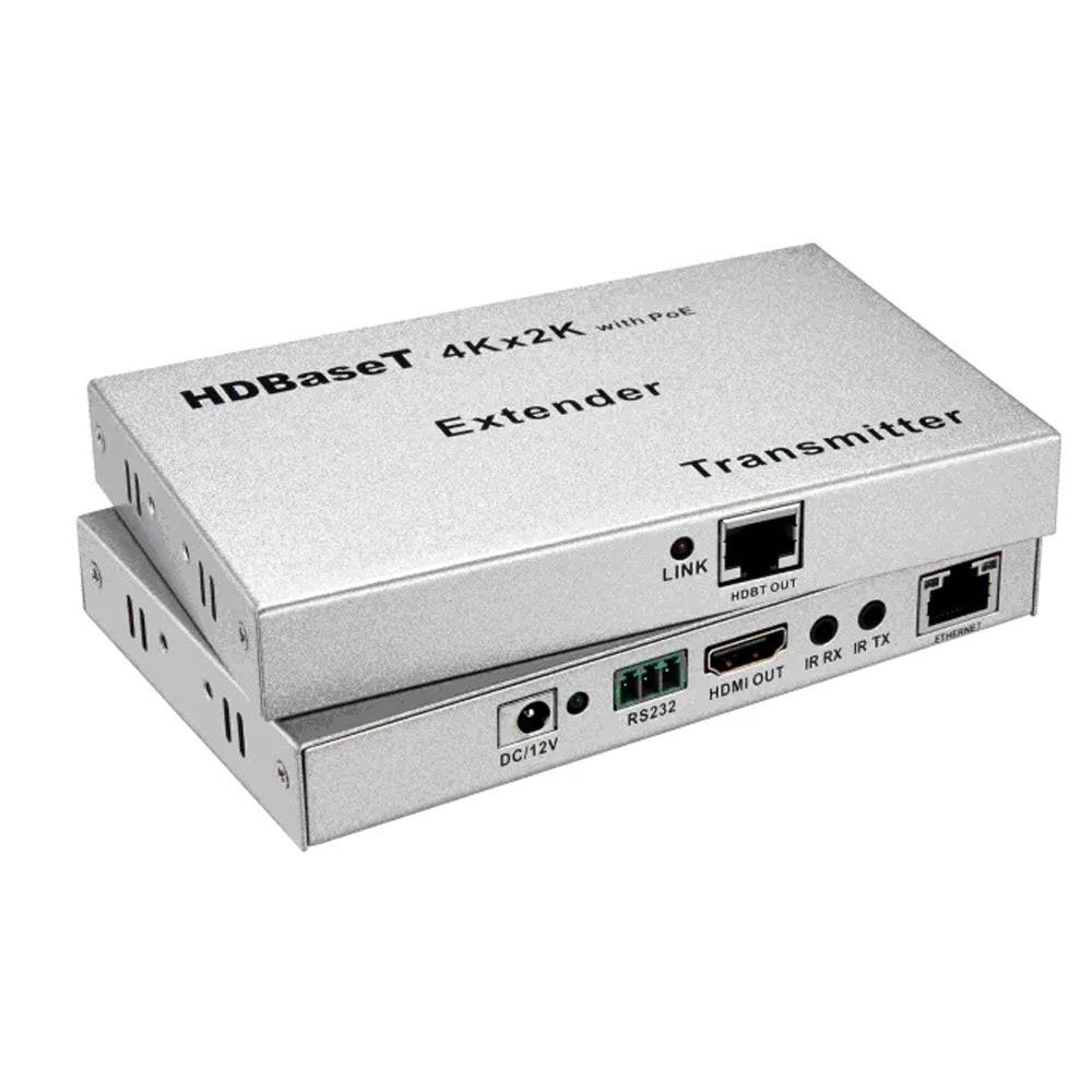 ArgoX 4K HDMI 1.4 HDBaseT Extender Transmitter and Receiver Set with 100m Range, 3D Video Support, RJ45 Ethernet PoE, IR Remote Control, and RS232 Serial Port | HDES07