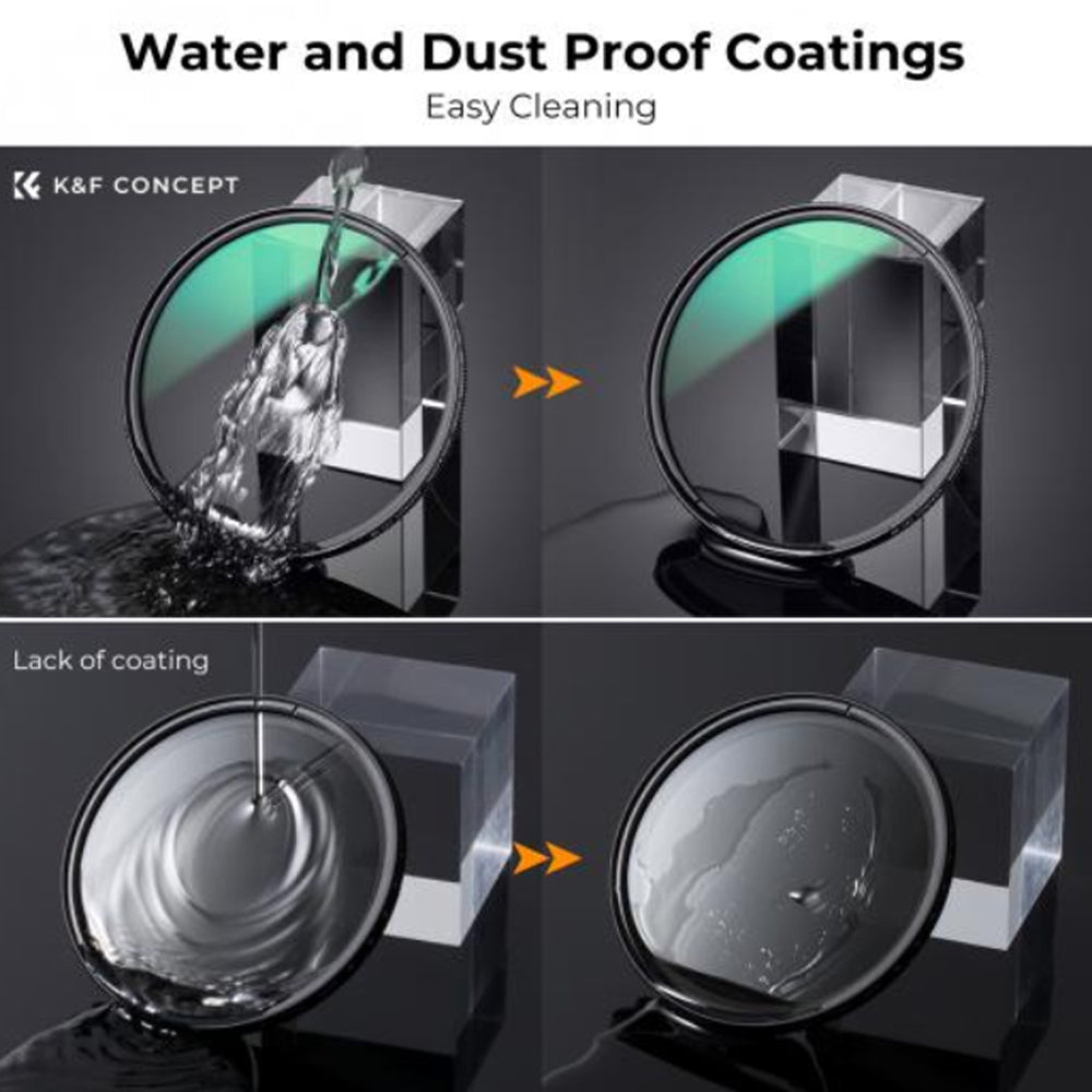 K&F Concept Nano-X Series CPL 0.1% Ultra-Low Reflection Circular Polarizer Lens Filter with Multi-Coated Optical Glass and Ultra-Thin Aluminum Frame for Mirrorless and DSLR Camera Photography