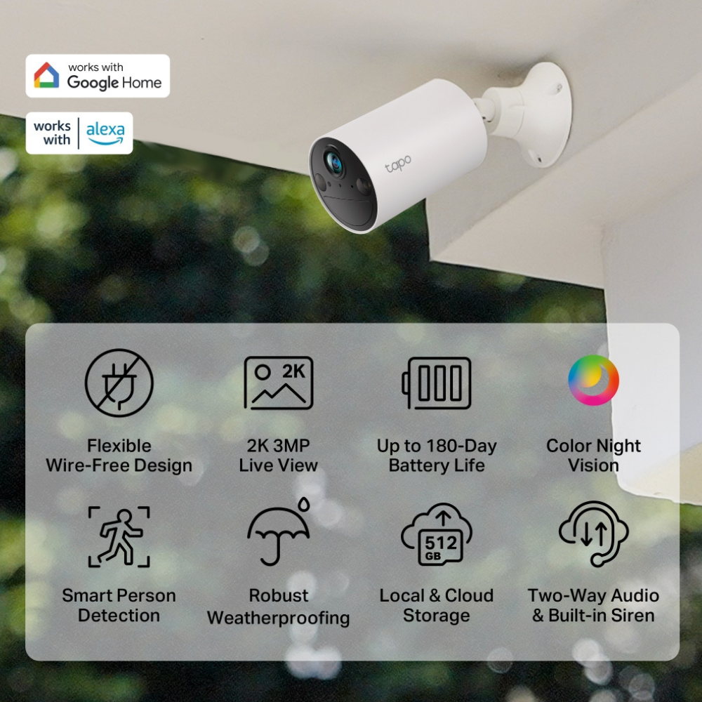 TP-Link Tapo C410 Smart Wire-Free Indoor/Outdoor Security Camera