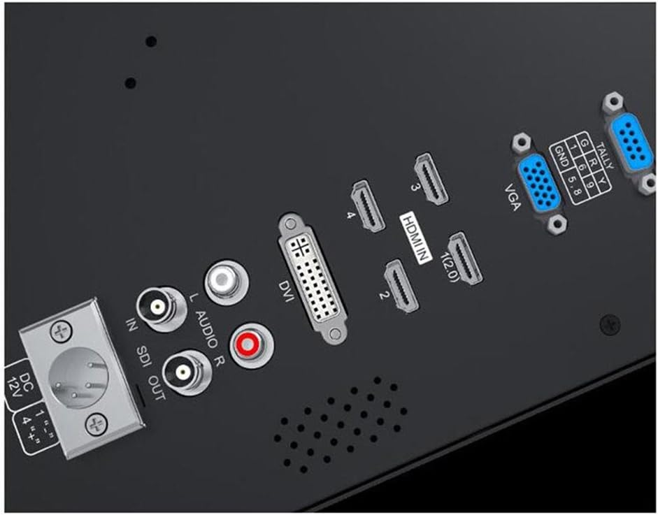 Feelworld SEETEC 4K UHD 15" LCD Multi Camera Studio Director Broadcast Monitor with Quad View Display Video Source, SDI, HDMI, DVI, VGA Ports and L/R Audio Input for Live Streaming and Broadcasting