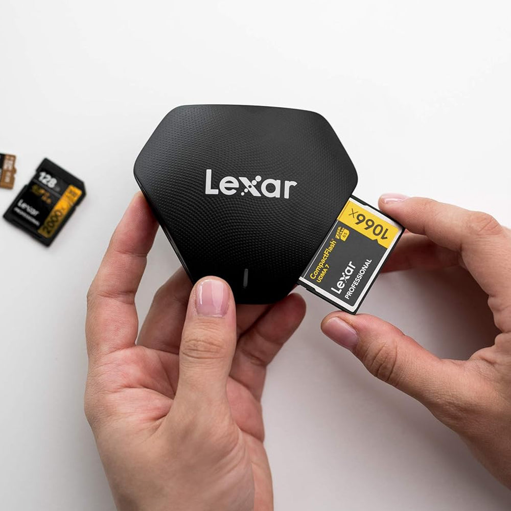 Lexar Professiol RW500 3 in 1 Multi Card SD MicroSD CF CompactFlash USB 3.1 Memory Card Reader with Max 312MB/s Transfer Speeds for Desktop Computer PC