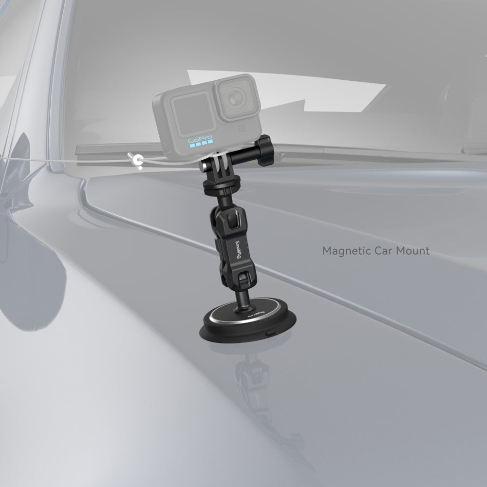 SmallRig Magic Arm with Magnetic Suction Cup & Action Camera Mount Adapter for GoPro, Insta360, DJI Action & 1/4" Thread for Sony, Canon, Nikon, Lumix, FUJIFILM Compact Digital Cameras | 4466