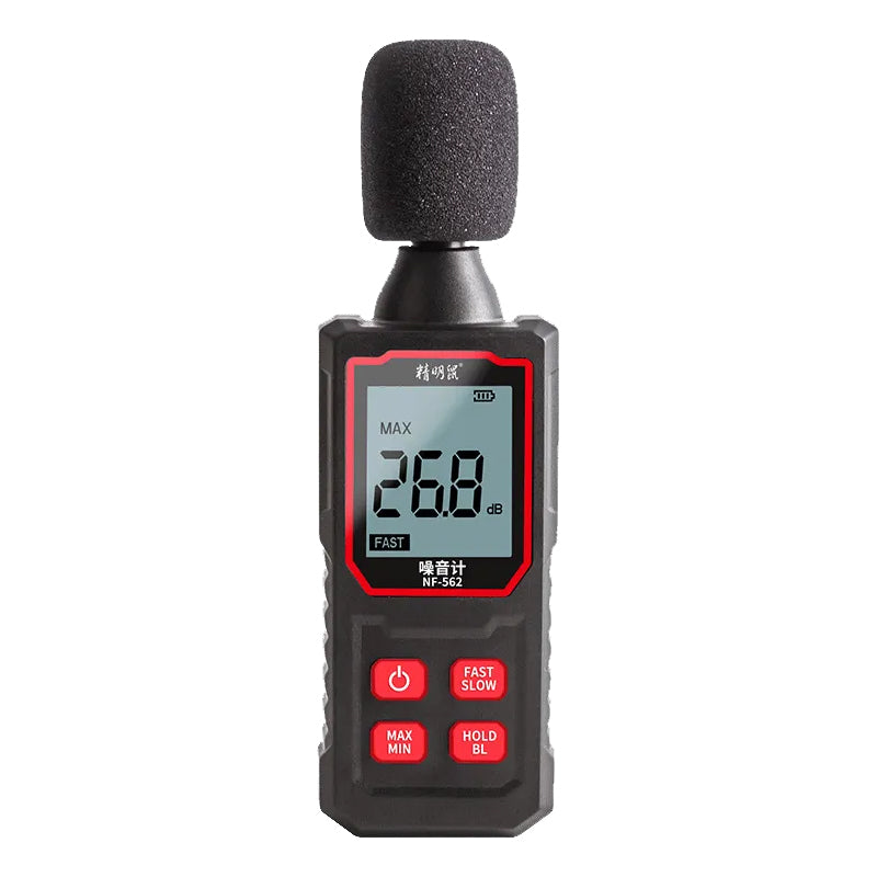 Noyafa NF-562 Decibel Digital Sound Meter Home Noise Tester with 0.1dB Resolution and 30 - 130dB Measurement Range, Capacitive Microphone Sensor, LCD Display