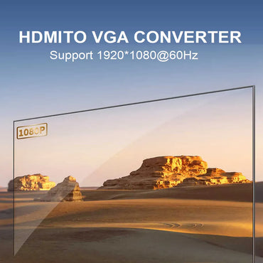 UGREEN 1080p 60Hz HDMI Male to VGA Female Adapter Converter Mirror/Extend Mode for Laptops & Desktop to Monitors, TV's, Projectors | CM611