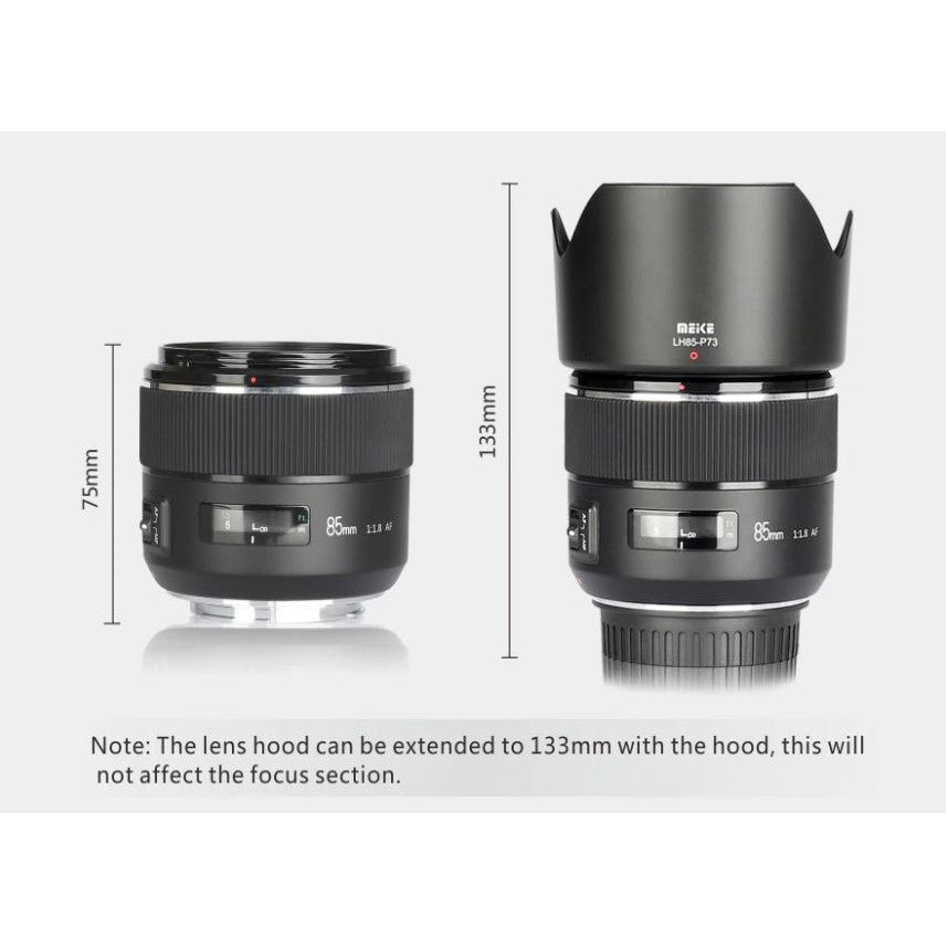 Meike MK-85mm 85mm F1.8 Canon Lens AF Auto Focus Telephoto Portrait Prime Lens for Canon DSLR
