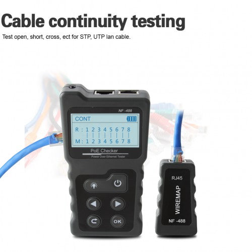 NOYAFA NF-488 Network Tester Poe Checker Test Power Over The Ethernet Cat5 Cat6 Lan Tester Network Tools