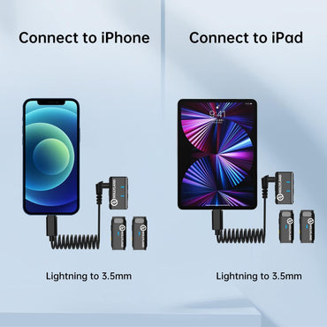 Hollyland 3.5mm TRS to Lightning Cable Audio Connector Adapter, MFi Certified for Lark M1 / M2 / MAX / 150 Wireless Lavalier Microphone Comtabile with iPad, iPhone 14 13 12 11 Pro Max