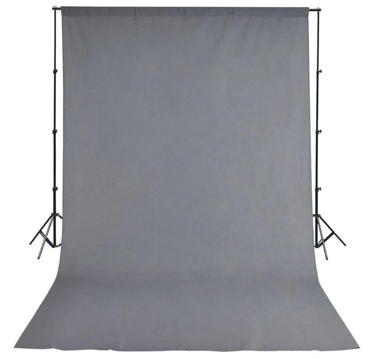 Pxel AA-ML1827GRY 180x270 cm Seamless Gray Background Cloth Backdrop 6x9 Feet Muslin