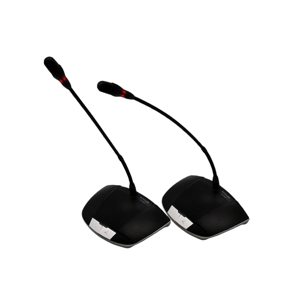 KEVLER QM-900 Series Conference Microphone Unit with Unidirectional Condenser 2W Microphone, Volume Control, On/Off Buttons and Red Light Indicator for Business Conference System (Delegate's Unit) | QM-900D