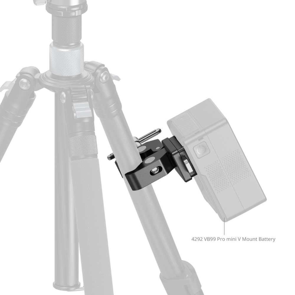 SmallRig V-Mount Crab-Shaped Clamp (15–40mm) with Non-Slip, Lightweight Battery Mount for Tripods, Light Stands & Camera Rigs | 5313