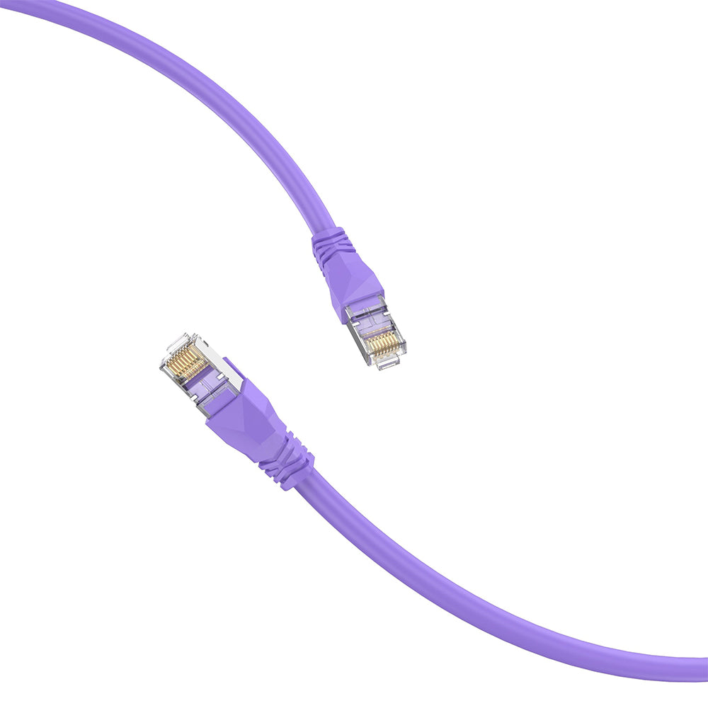 Vention CAT.6A RJ45 Ethernet Network SFTP Flexible Patch Cable with Up To 1000Mbps Transmission Speed for Home and Industrial Networking (Purple) (0.2m, 4m, 6m) | IBMVA | JG Superstore