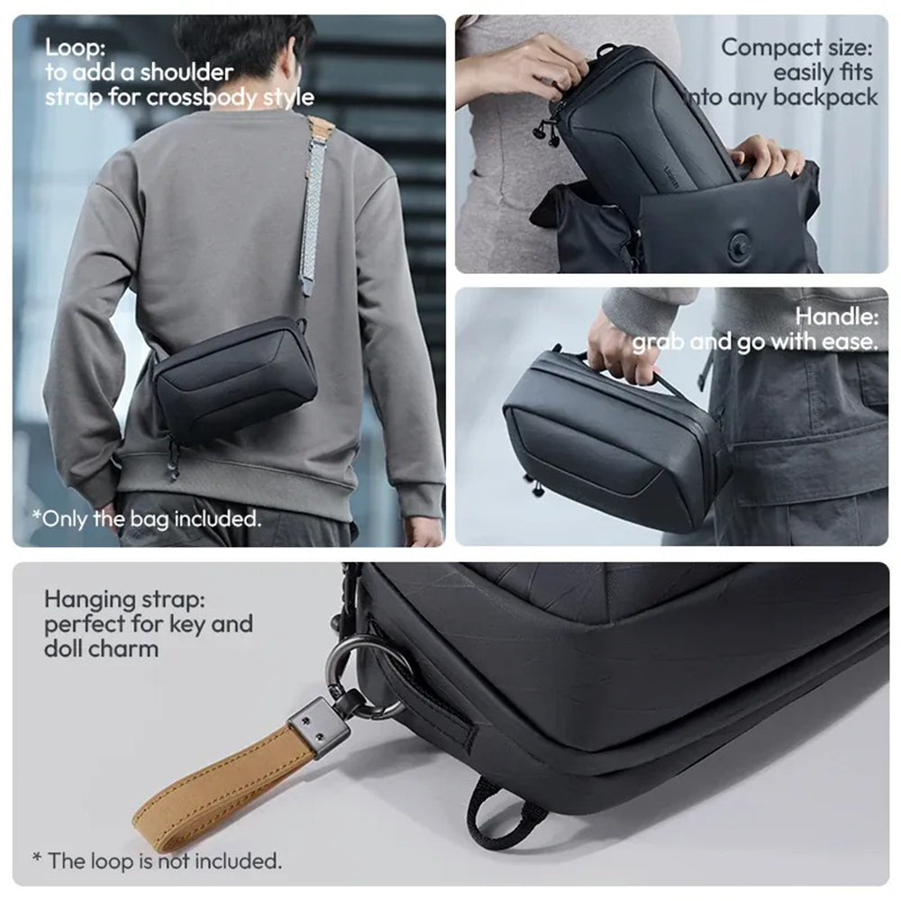 Ulanzi BT02 Multi Compartment Organizer Waterproof Storage Bag with Magnetic Sp Interior Dividers and Glow in the Dark Zipper Pulls for Camera Accessories and Other Gadgets