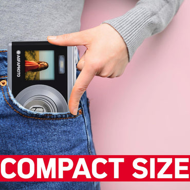 AGFAPHOTO RealiShot (DC9200) 24MP Compact Digital Camera with 10x Optical Zoom, CMOS Sensor, 4K Video Capture, Dual LCD Screen Display and Max 64GB Memory Storage Support for Point and Shoot Photo Video | Black, Gray/Silver