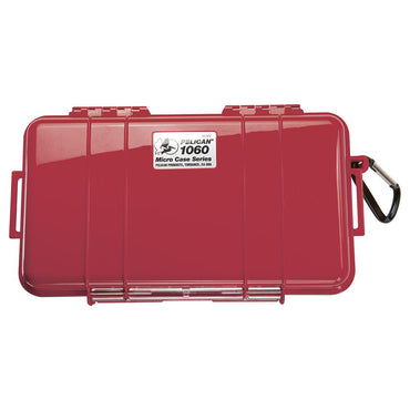 Pelican 1060 Micro Case Watertight Crushproof Dustproof Hard Casing with Rubber Liner, Automatic Pressure Equalization Valve for Phones Small Electronics (Red, Yellow)
