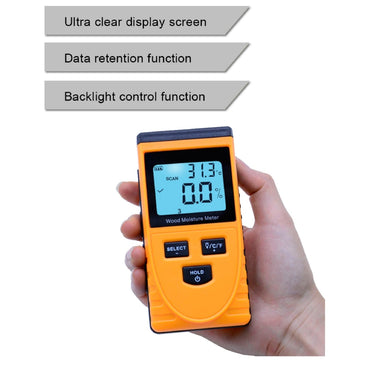 Benetech GM630 Inductive Wood Moisture Tester Digital LCD Display Induction Timber Moisture Temperature Tester