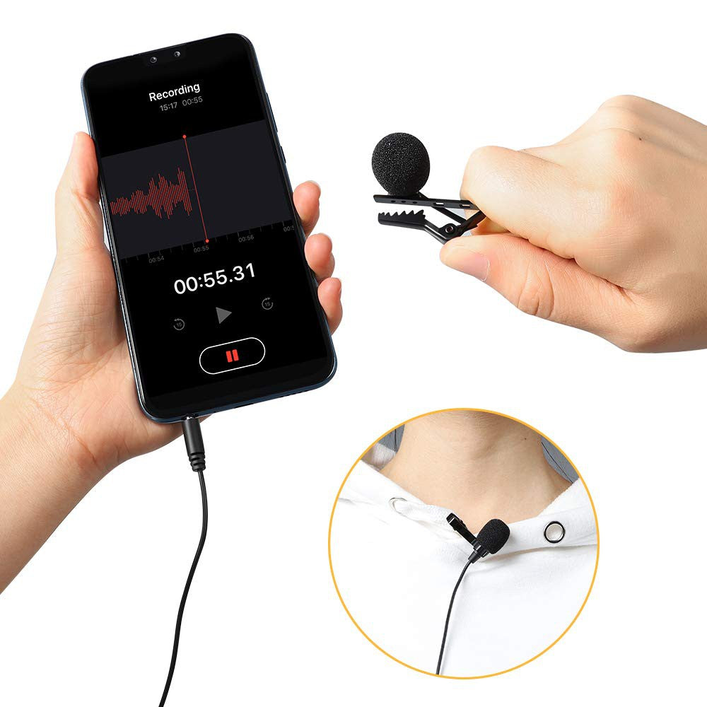 Maono AU-402L Cost-Effective Multipurpose Lavalier Microphone 3.5mm Jack Smartphone Tablet Laptop PS4 or Skype,YouTube, Recording, Podcasting and Webinar