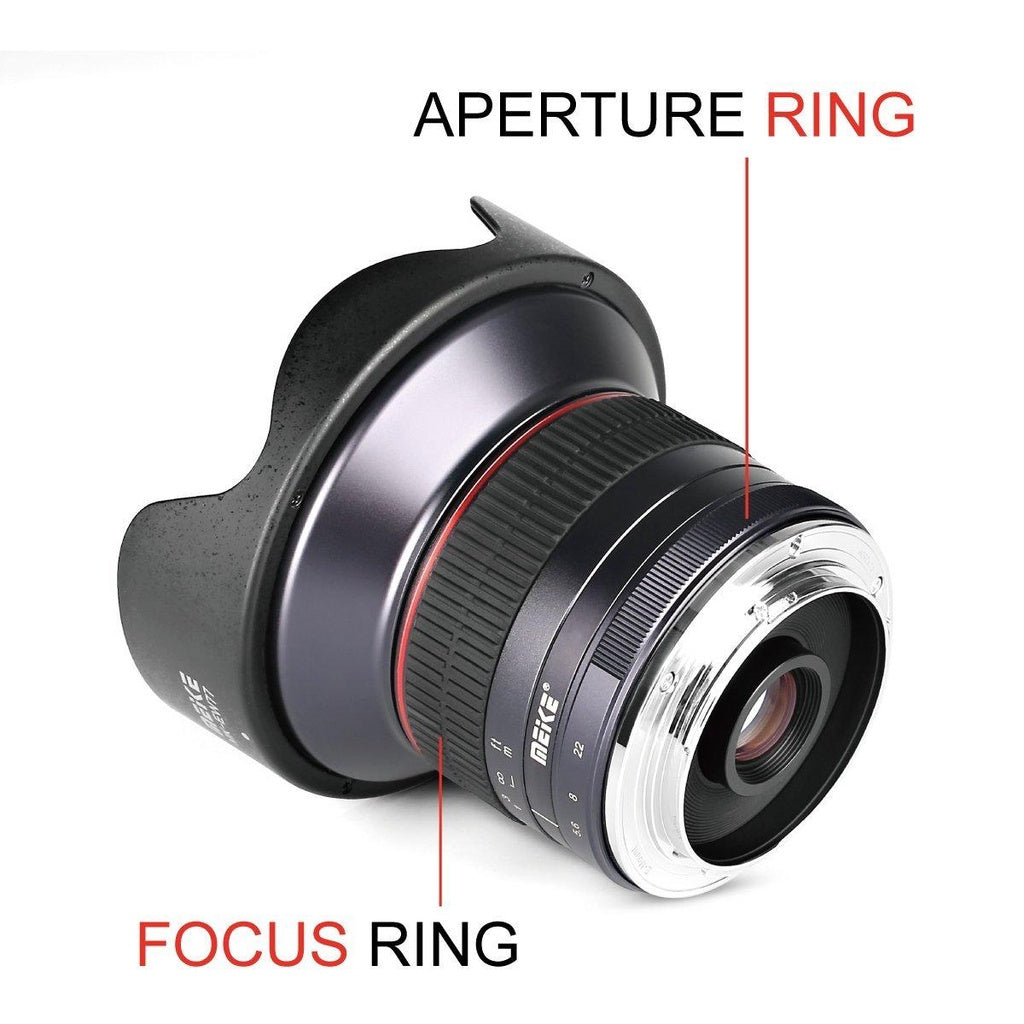 Meike MK-12mm 12mm F/2.8 Ultra Wide Angle Manual Focus APS-C Prime Lens (E-Mount) for Sony Mirrorless Cameras