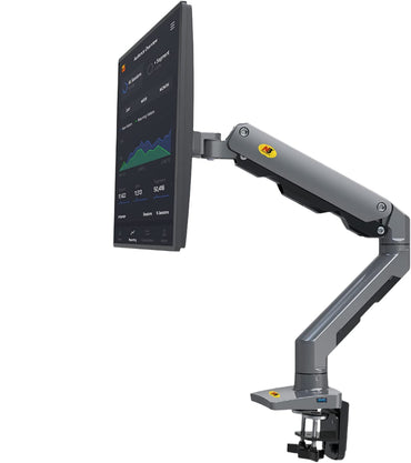 North Bayou NB G60 (27″-45”) Single Monitor Heavy Duty Desk Mount with (75x75mm & 100x100mm) VESA Compatibility, 16kg Load Capacity, +15° to -60° Tilt and ±90° Swivel Angles, and 360° Rotation for Heavy Duty Computers and Gaming PC