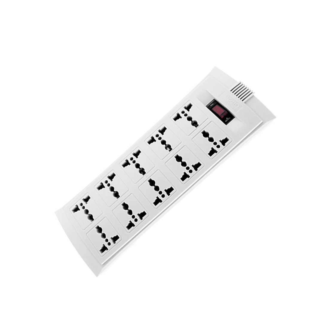 OMNI 2500W 10A 220V 1.83 Meters Universal Outlet Extension Cord Cable with Switch for Electronics and Appliances (Available in Different Gangs) (1.83M) | WEU