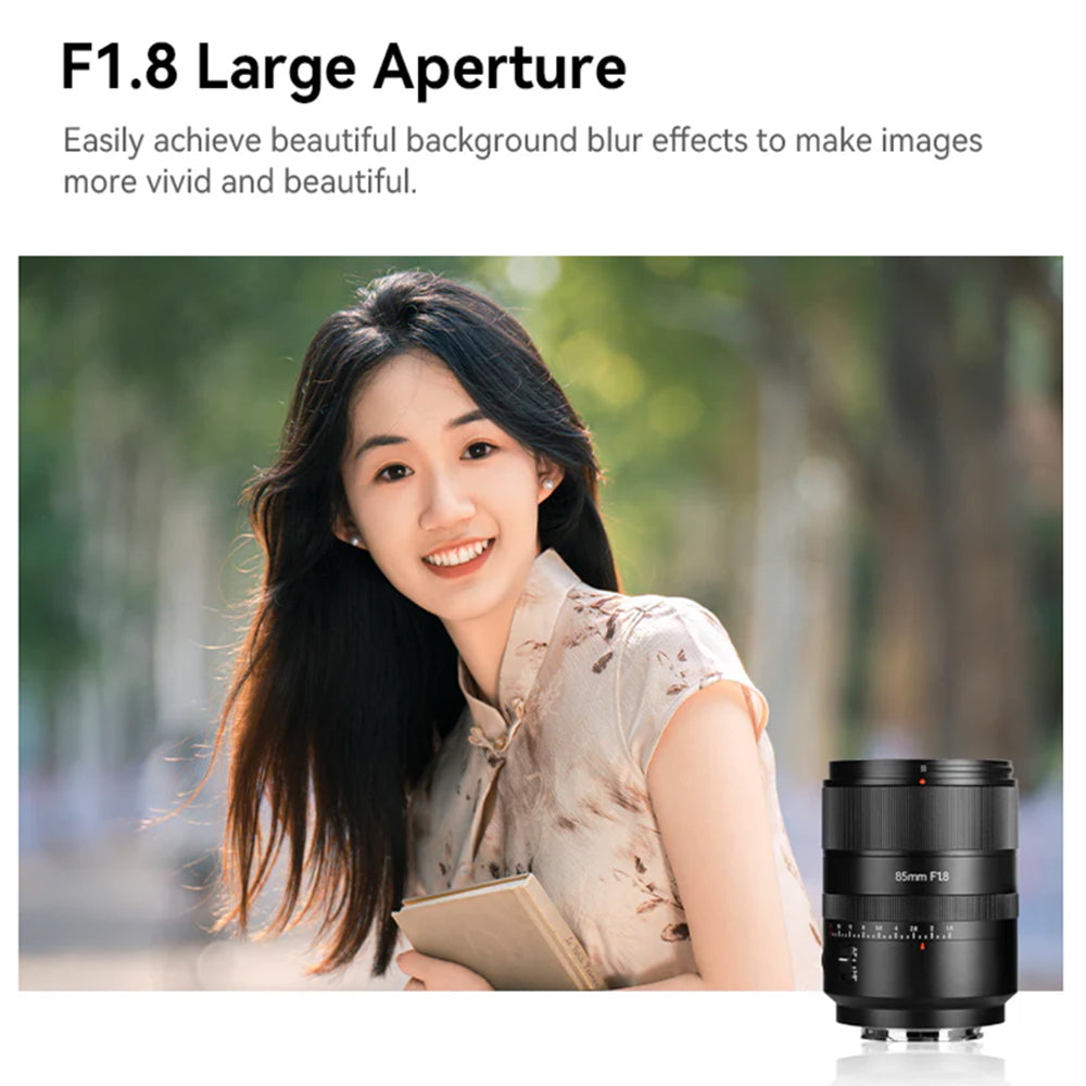 7Artisans 85mm F/1.8 AF STM Full Frame Format Sony E Mount Fast Aperture Portrait Prime Lens with Autofocus for Mirrorless Camera Photo Video