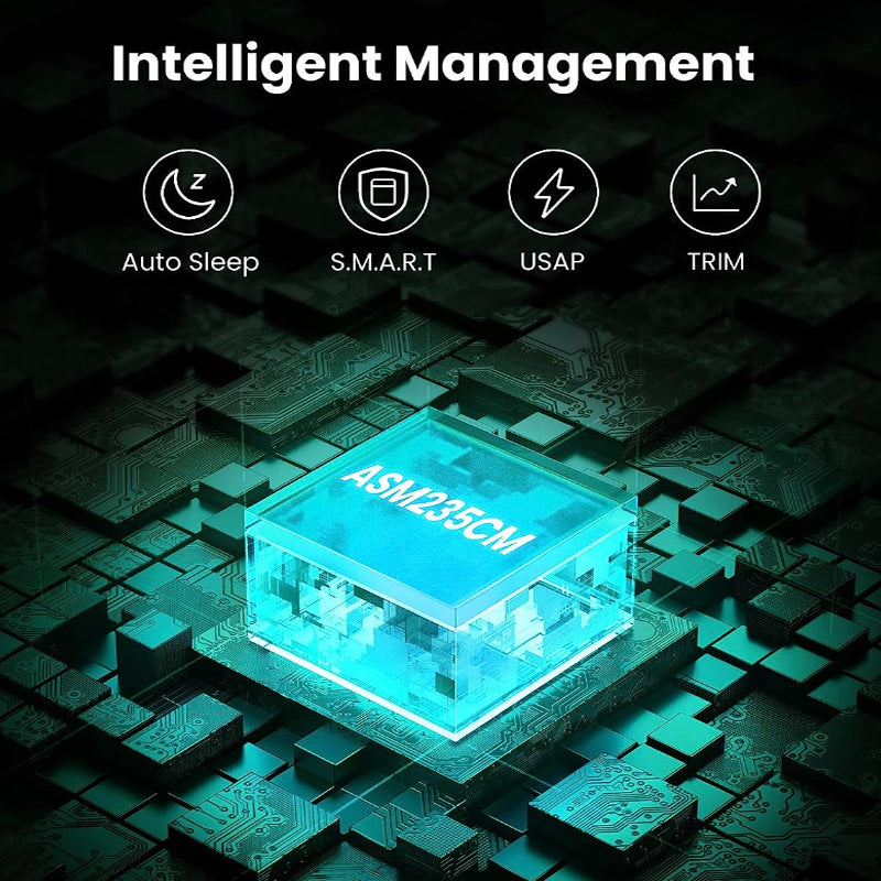 UGREEN 2.5 inch SATA III to USB 3.0 SSD HDD Hard Disk Drive Enclosure with 5Gbps Transmission Rate and Up to 6TB Storage Capacity for PC, Laptop, Desktop Computer, etc. - Supports Windows, Mac OS, Linux, and Chrome OS | 50743