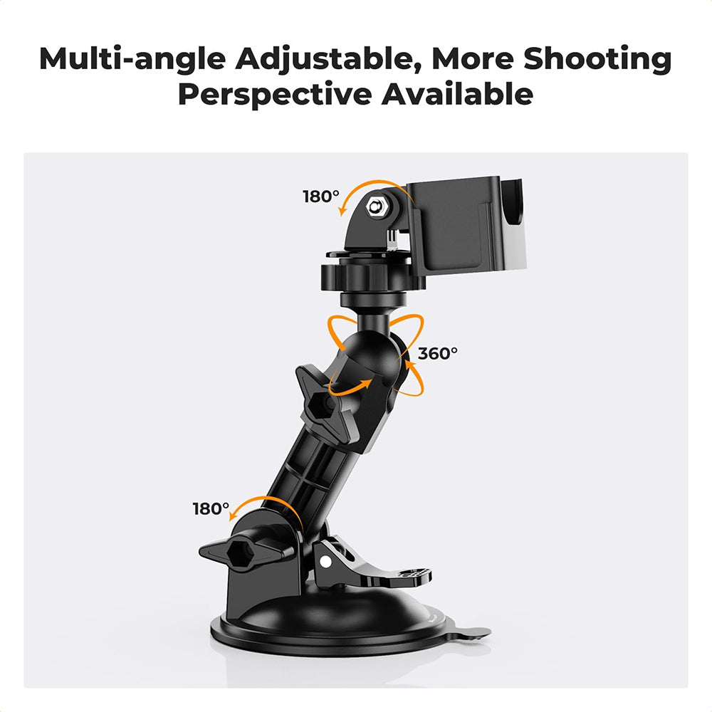 K&F Concept Suction Cup Mount for DJI Osmo Pocket 3, Osmo Action 5, GoPro Hero 12 11, Insta360 X5 X4